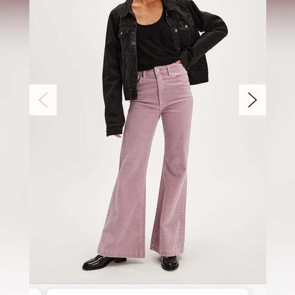 Rollas high rise flare pink corduroy pants - Picture 6 of 7